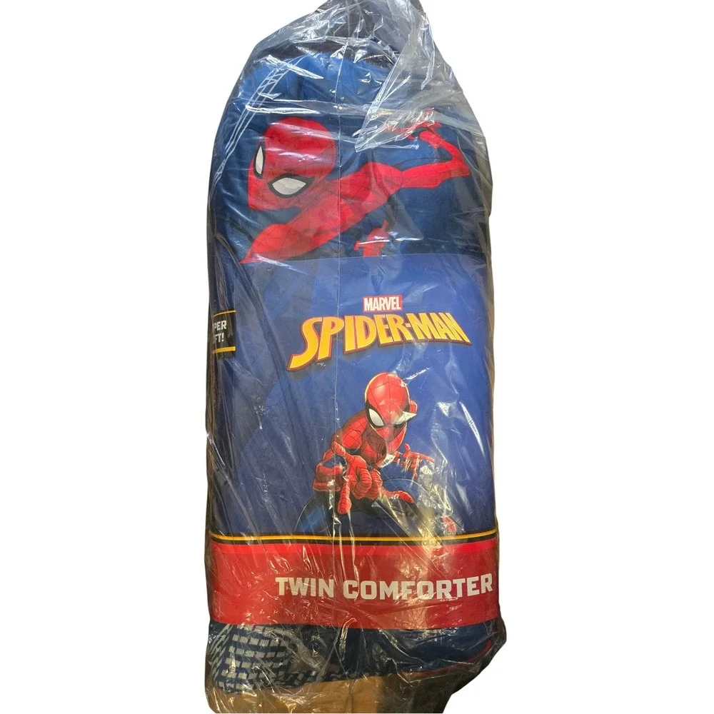 Marvel Spider-Man Twin Comforter Super Soft Blue Red Kids Bedding 64x86